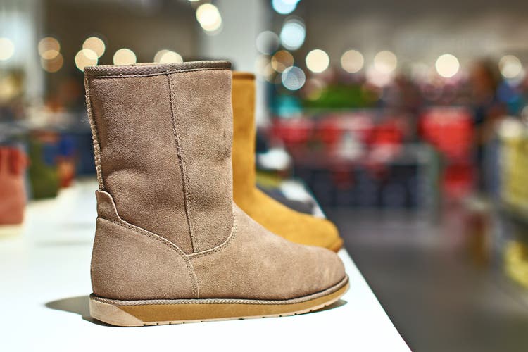 Ugg style boots in a luxury store