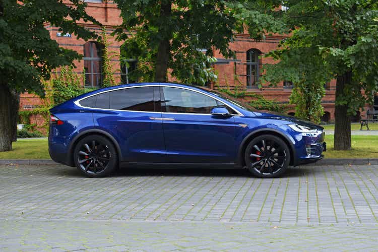 Tesla Model X on the street