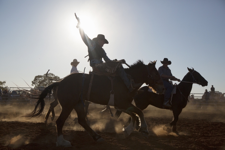A rodeo in central Queensland, Australia.