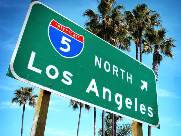Los Angeles freeway sign