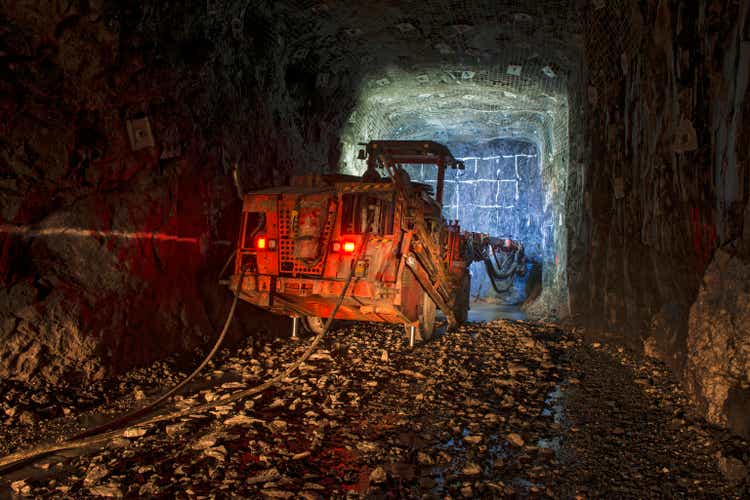 Drilling Jumbo machine for underground mining.