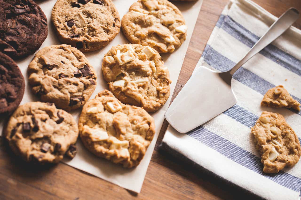 Baking homemade cookies