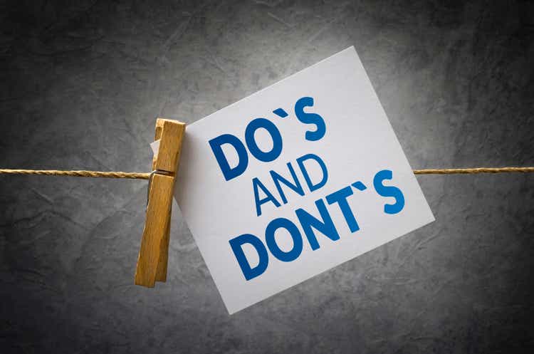 Do`s and don`ts