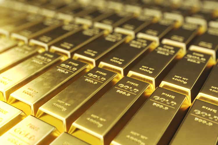 Stack close-up Gold Bars, weight of Gold Bars 1000 grams Concept of wealth and reserve. Concept of success in business and finance, 3d rendering