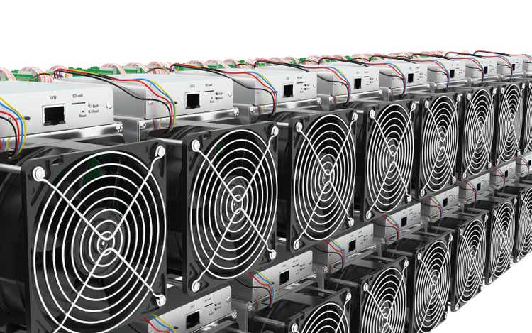 Asic Cryptocurrency Mining Hardware Farm 3D model