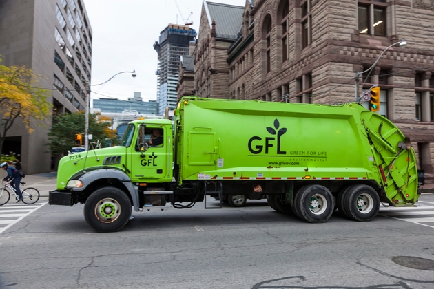 Environmental service truck in Toronto, Canada