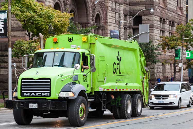 Environmental service truck in Toronto, Canada