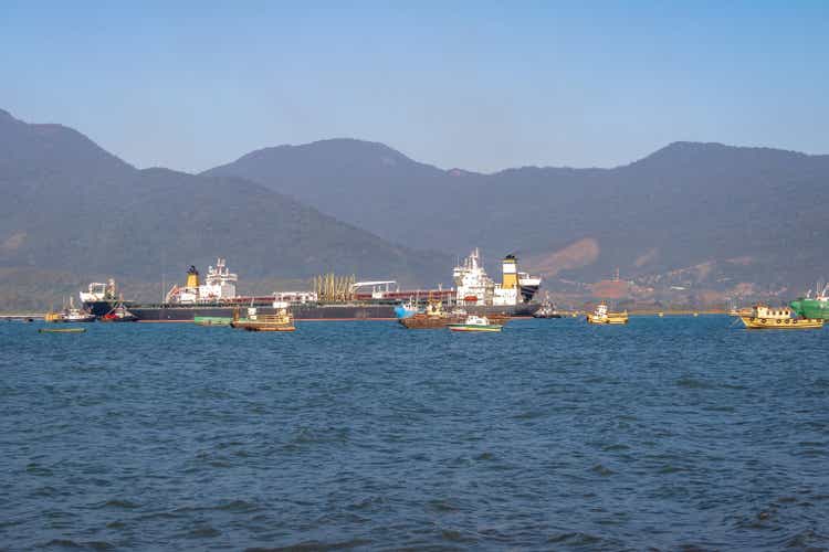 Shuttle Tanker Oil Ship at Sao Sebastiao Canal - Sao Sebastiao, Sao Paulo, Brazil