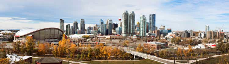 Panoramic Cityscape of Calgary, Alberta, Canada