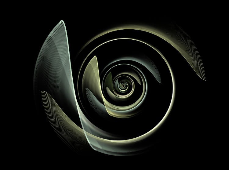 Abstract turbine blades Fractal Spiral pattern