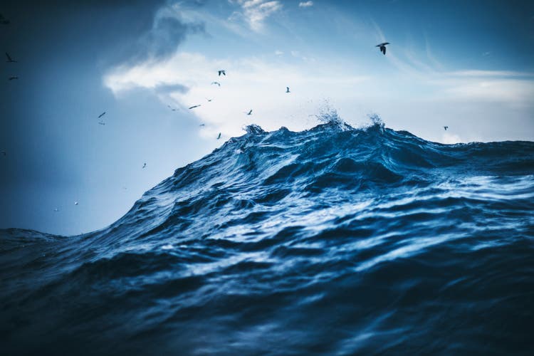 Out in a rough North Sea