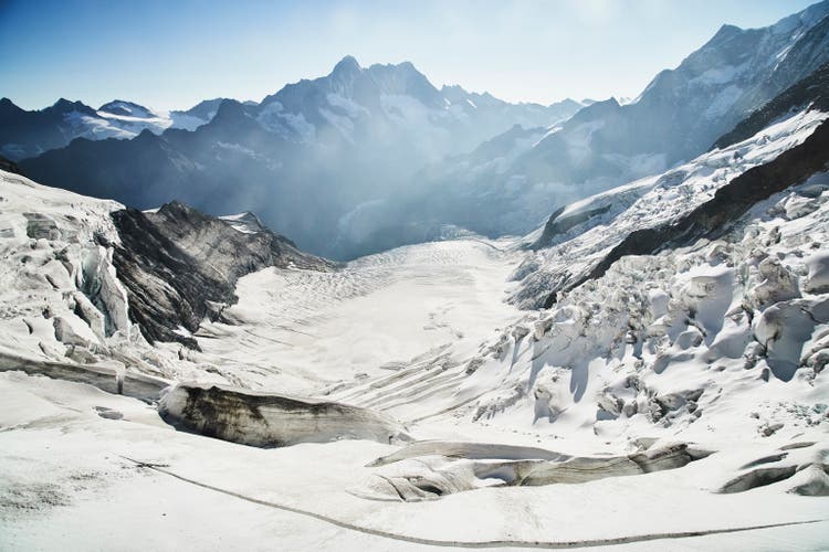 View of Guggi Glacier (Guggiglescher) Switzerland