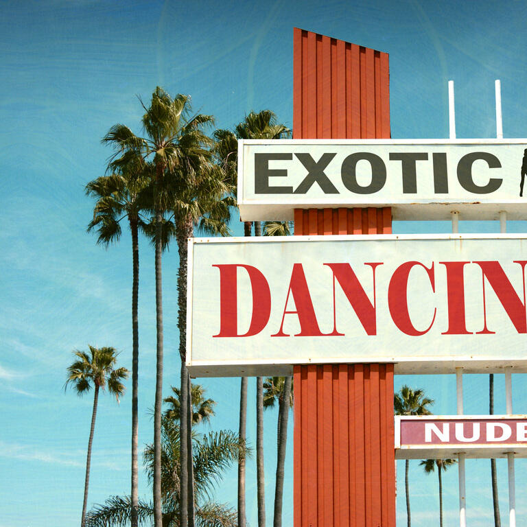 exotic dancing sign