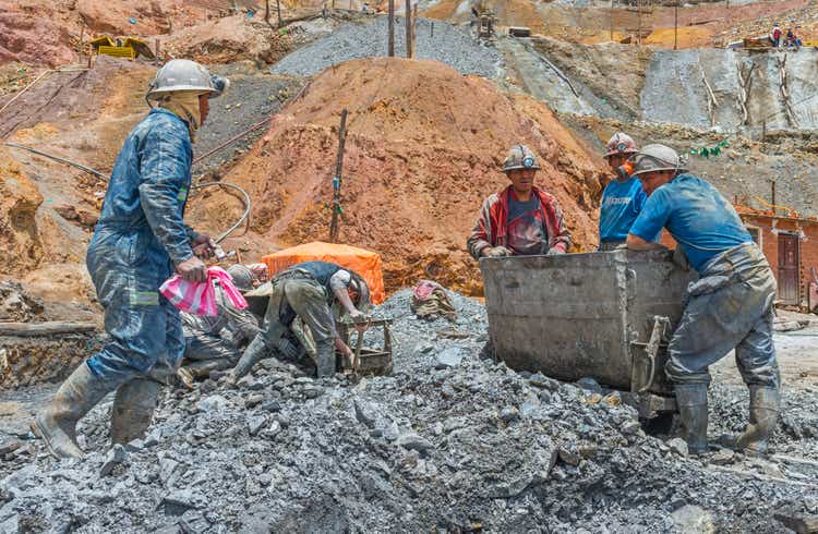 Miners in the Potosi Silver Mine
