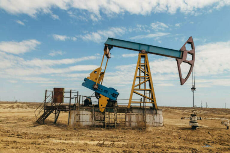 Oil pump in western Kazakhstan