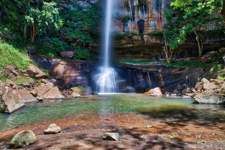 The "Salto Suizo" is the highest waterfall in Paraguay.