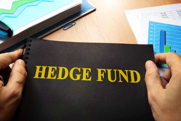 Book with hedge fund name and trading data.