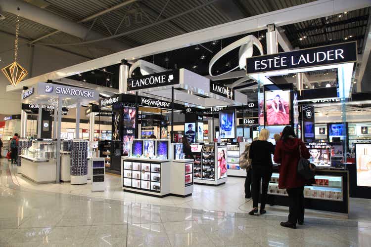 Duty free shops at Eleftherios Venizelos airport in Athens, Greece