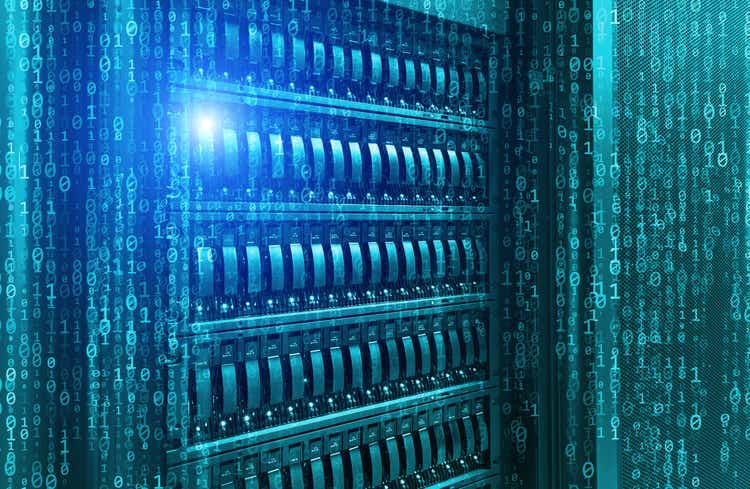 blade storage supercomputer of data center binary code