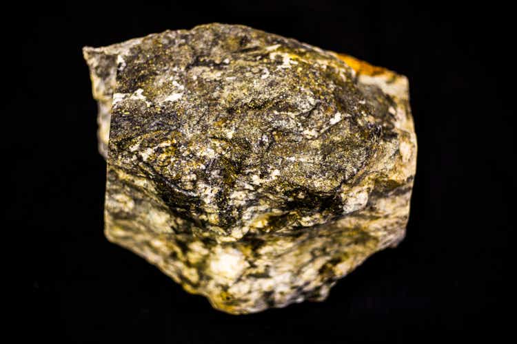 Rough sample golden quartz precious mineral