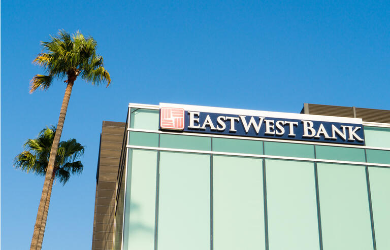 An office of East West Bank in Beverly Hills.