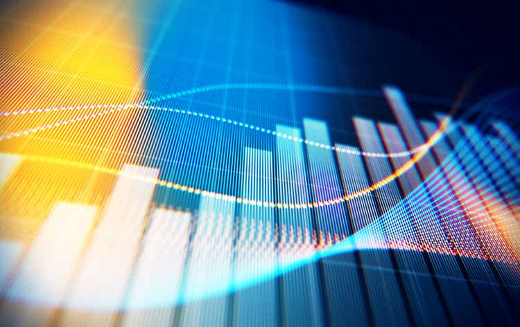 Financial and Technical Data Analysis Graph Showing Search Findings