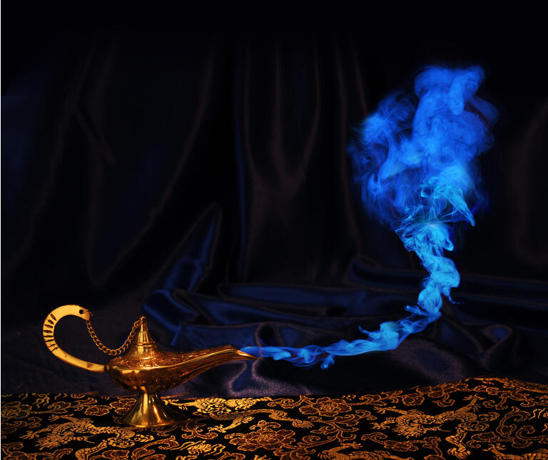 Aladdin lamp without genie face