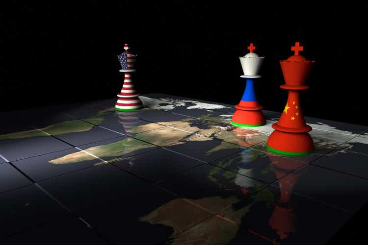 USA, Russia and China Chess Standoff
