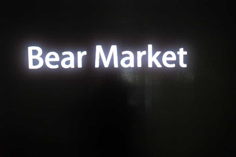 bear market letter in the billboard led display panel