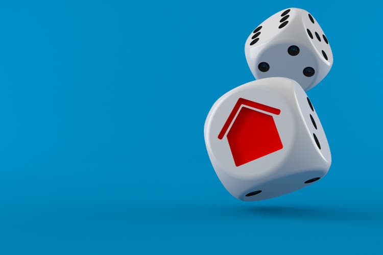 Dice with house icon