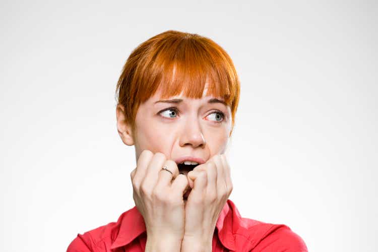 Close up of red haired woman