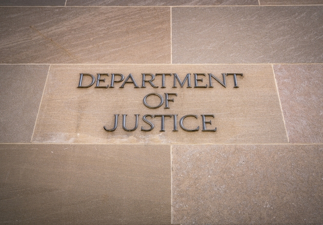 U.S. Dept of Justice Sign
