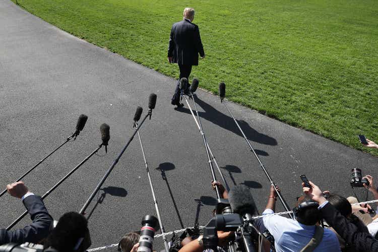 President Trump Departs White House For Annapolis