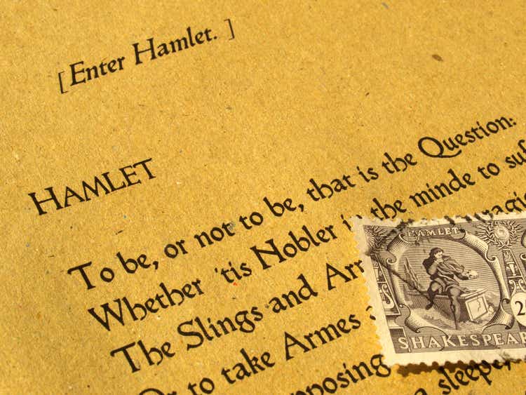 Shakespeare Hamlet with original stamp and book