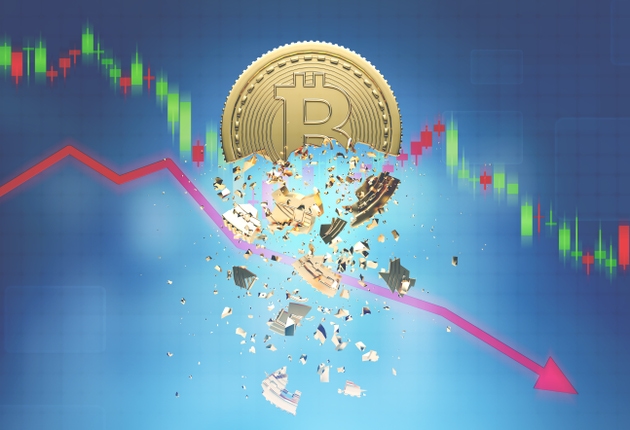 Bitcoin and a falling graph