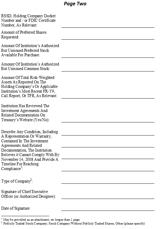 Want Some TARP Money? Sign Here! Seeking Alpha