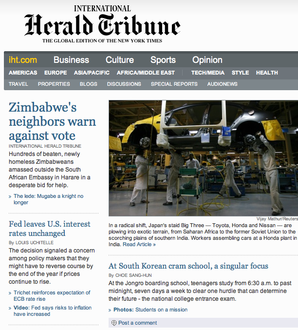 NYT Finally Moves to ReBrand the IHT What Took So Long? Seeking Alpha