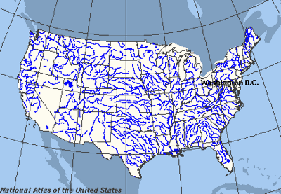 Карта водных ресурсов сша