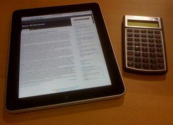 iPad and calculator