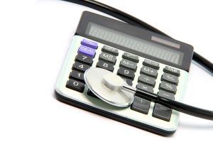 Photo of stethoscope with calculator