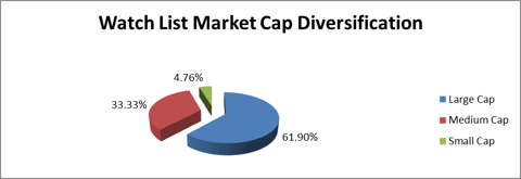 Figure 4: Watch List Market Cap Diversification