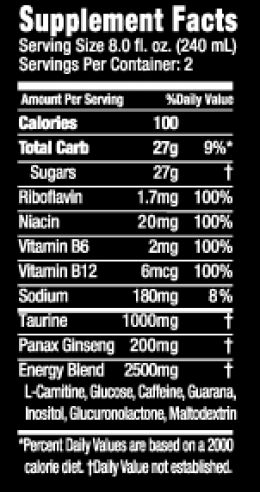 download full throttle energy drink calories