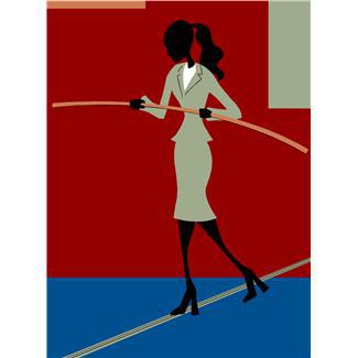 balancing,balancing acts,businesses,businesswomen,challenges,metaphors,persons,risks,tightropes,walking the line,women