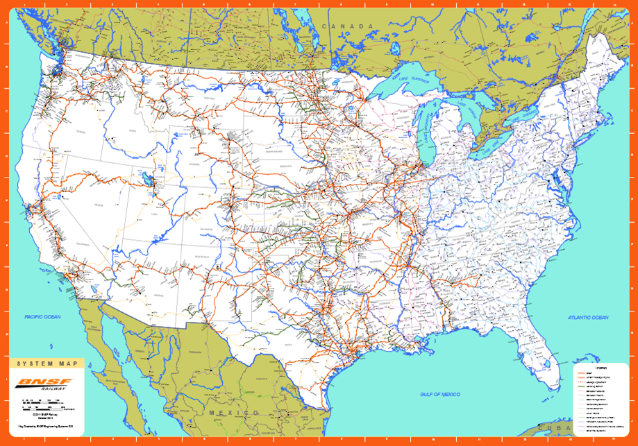 Burlington Northern Santa Fe Railroad Map Valuing Berkshire Via Burlington Northern Santa Fe Railway (Nyse:brk.a) |  Seeking Alpha