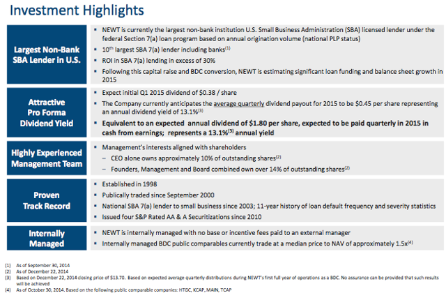 This Unique New High Dividend Stock Will Yield 12%-Plus In 2015 (NASDAQ:NEWT) | Seeking Alpha