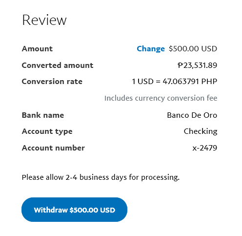 does paypal charge a fee for transfers