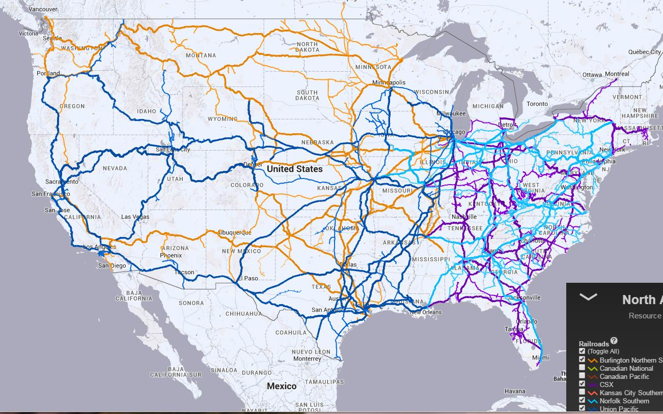 CSX Railway Map