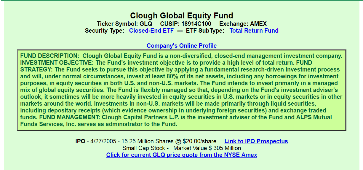 Clough Global Equity Fund A Good Or Bad Investment? (NYSEGLQ) Seeking Alpha