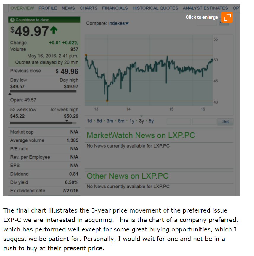 Lexington Realty Trust A View From The Perspective Of A Preferred