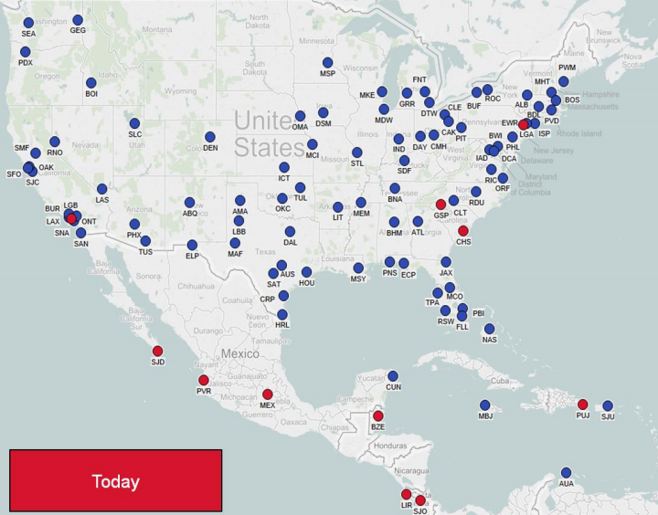 southwest airline map search